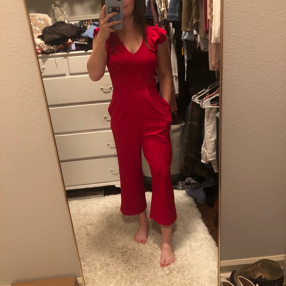 Beautiful Red Jumper w/ Pockets